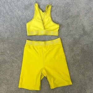 Yellow Yitty workout set. Size small.